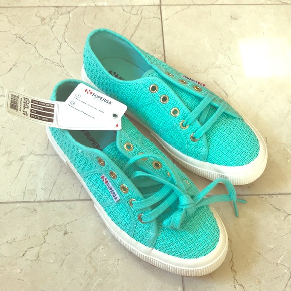 pastel green sneakers